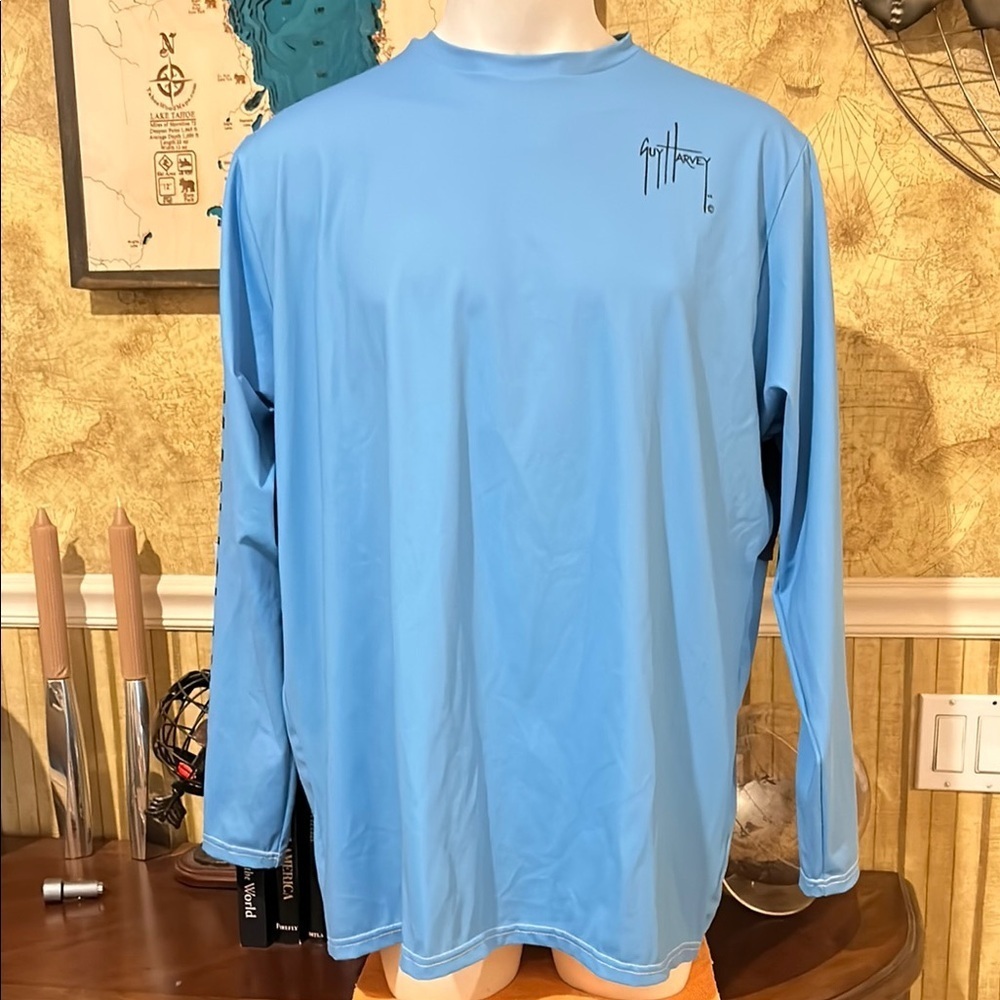 Guy Harvey Men's Blue Long Sleeve Shirt. 2X. Nearly New